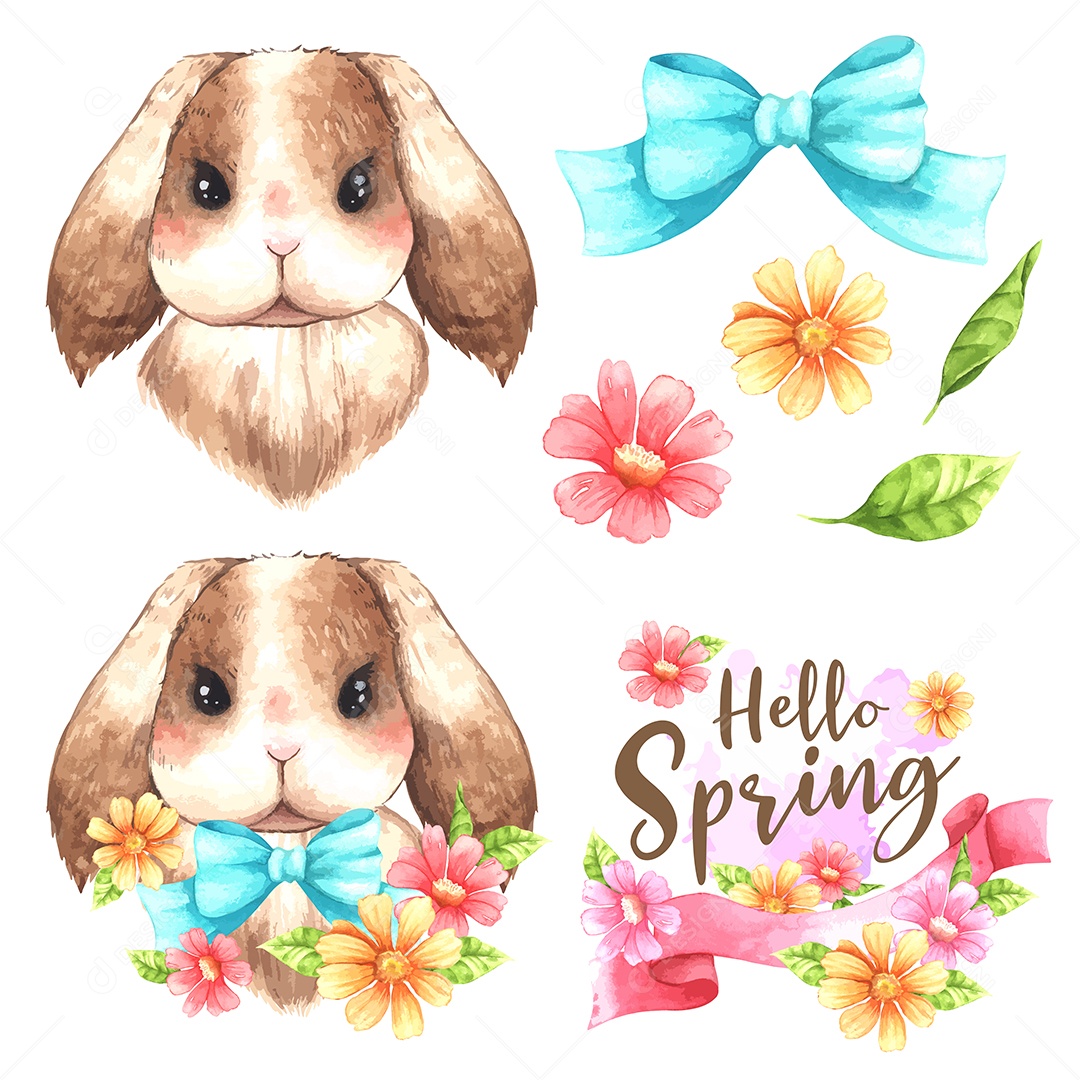 Bem Vinda Primavera Ilustração Vetor EPS