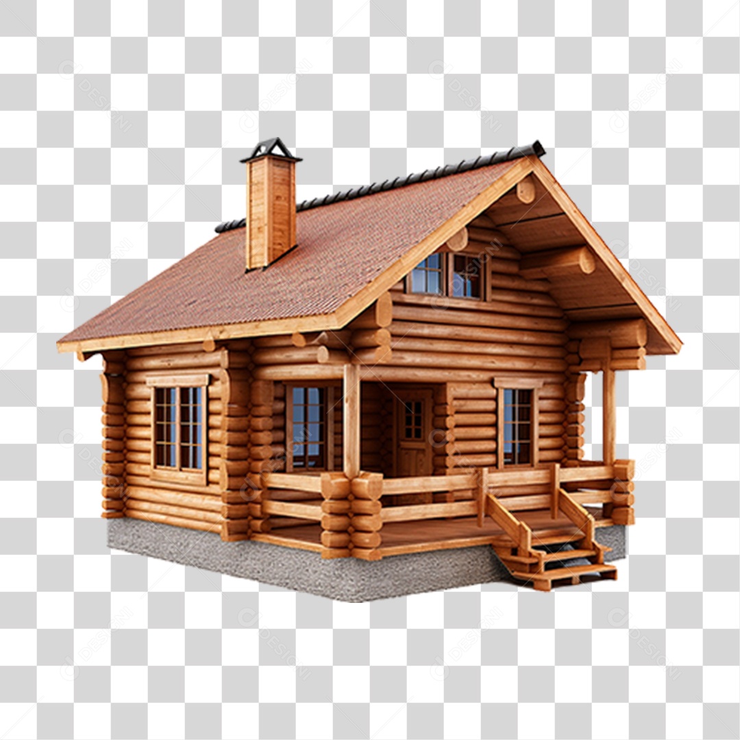 Cabana de Madeira PNG Transparente