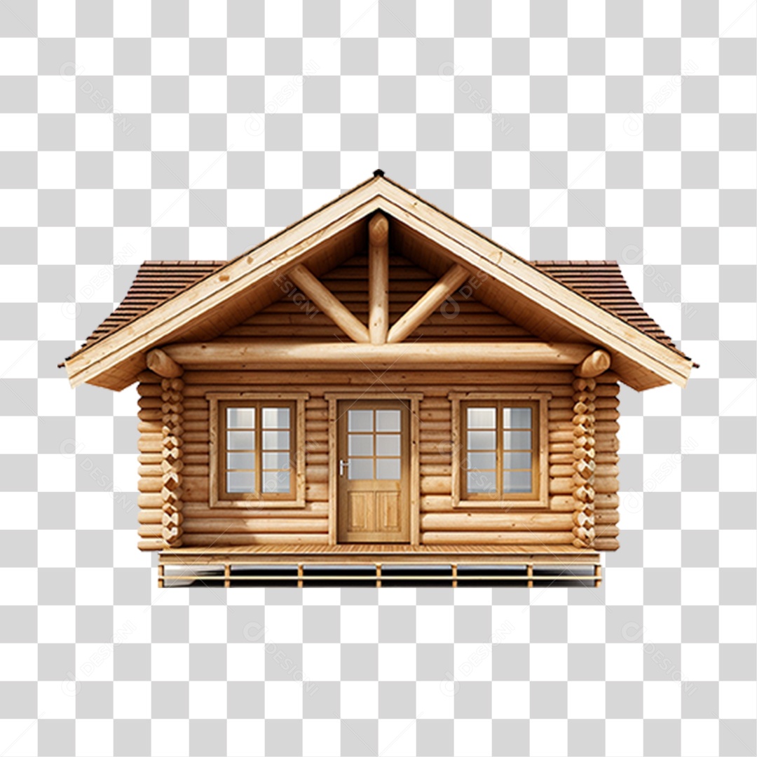 Cabana de Madeira PNG Transparente