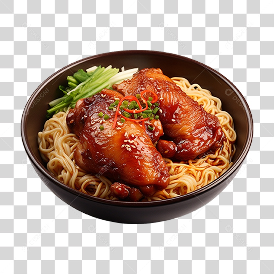 Frango com Macarrão PNG Transparente