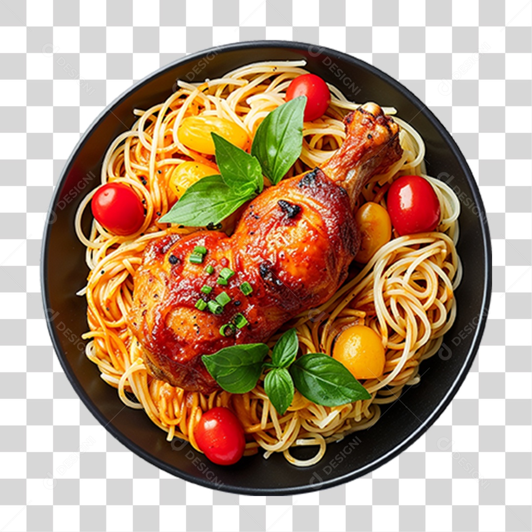 Frango com Macarrão PNG Transparente