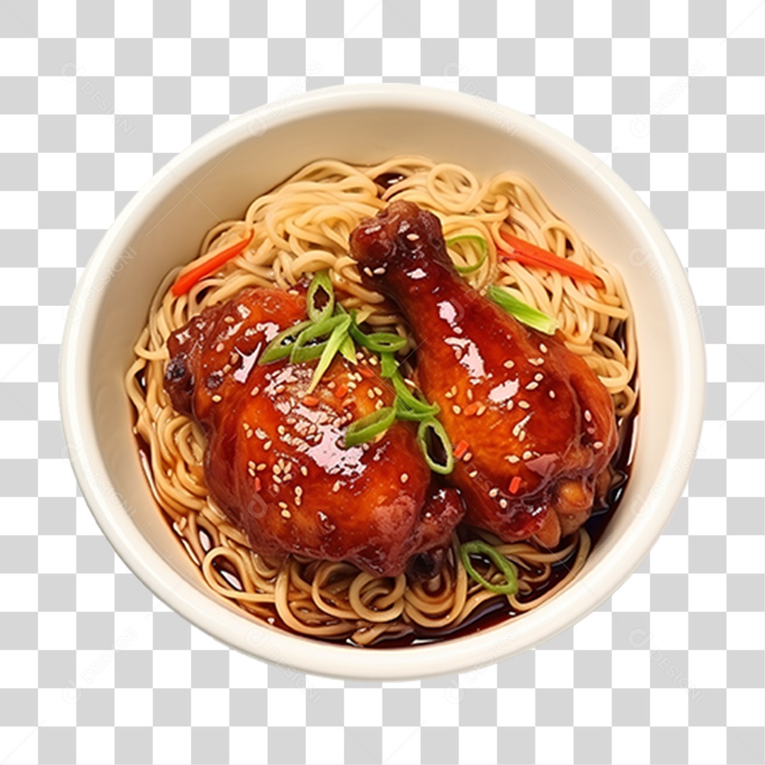 Frango com Macarrão PNG Transparente