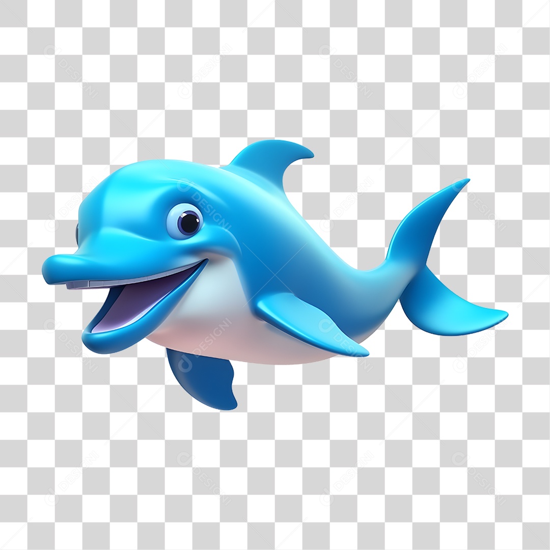 Mascote Golfinho PNG Transparente