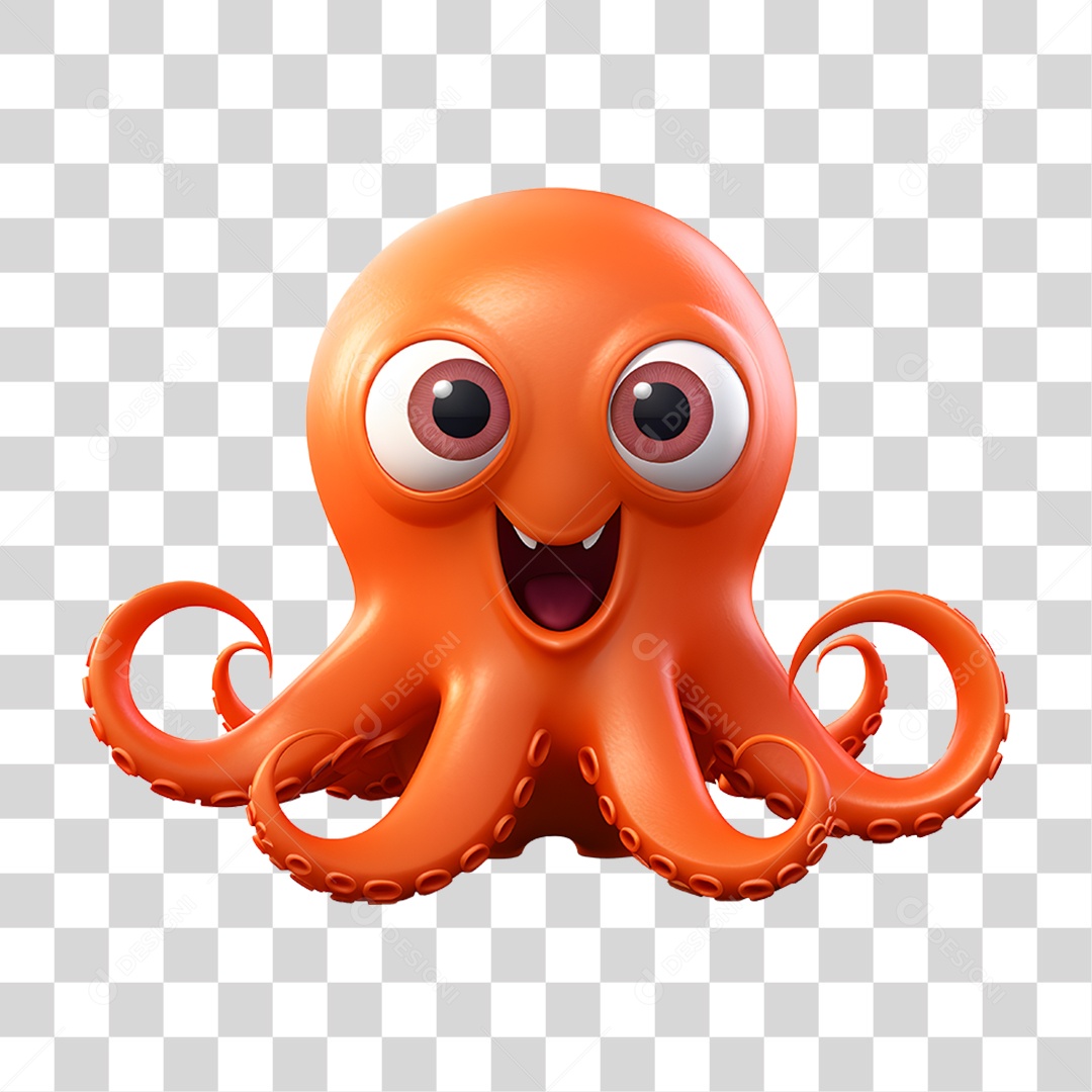 Mascote Polvo PNG Transparente