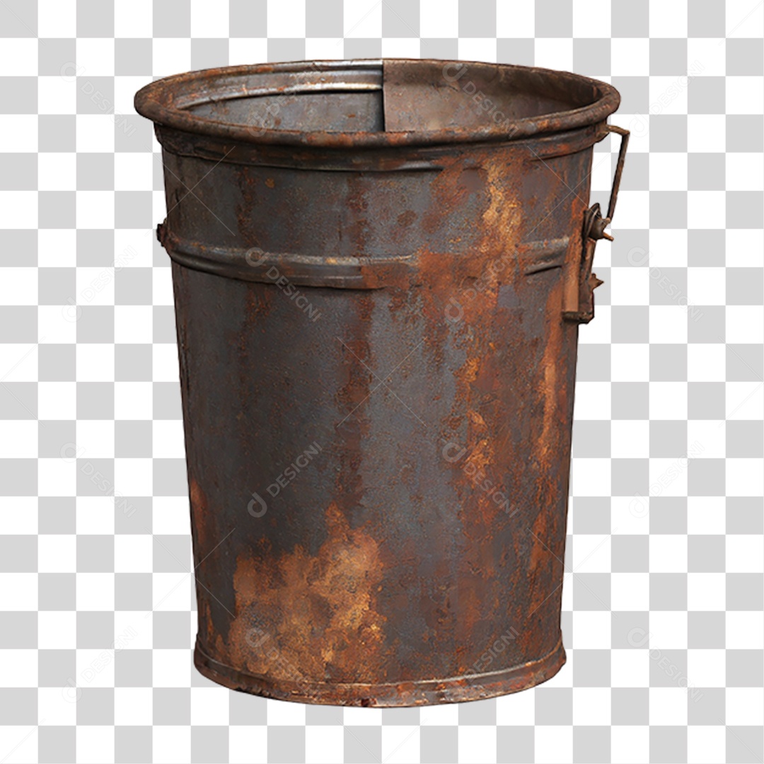 Lixeira de Metal PNG Transparente