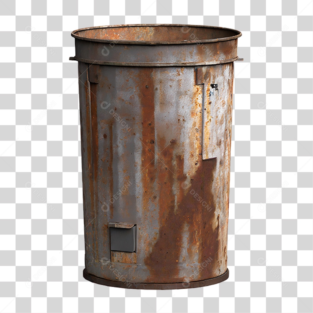 Lixeira de Metal PNG Transparente