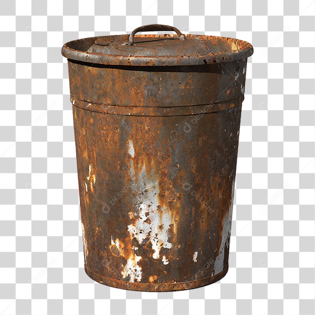 Lixeira de Metal PNG Transparente