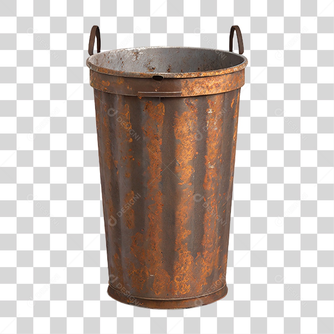 Lixeira de Metal PNG Transparente