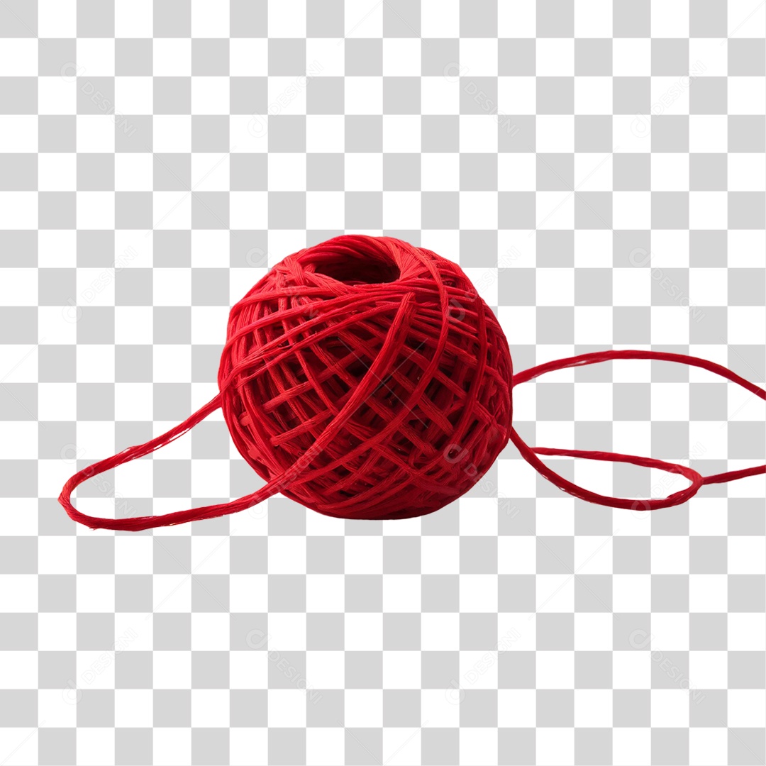 Novelo Vermelho PNG Transparente
