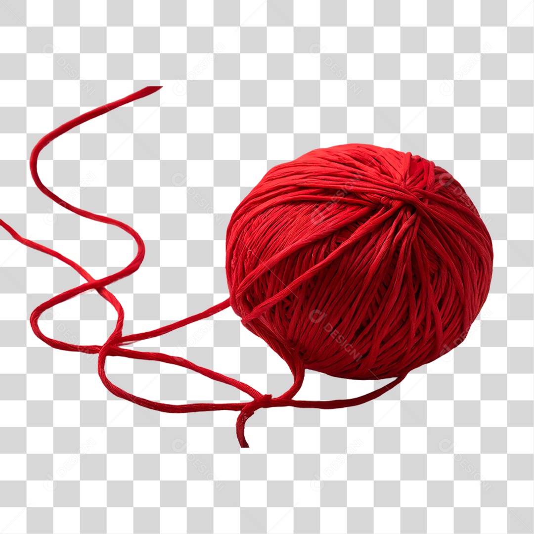 Novelo Vermelho PNG Transparente