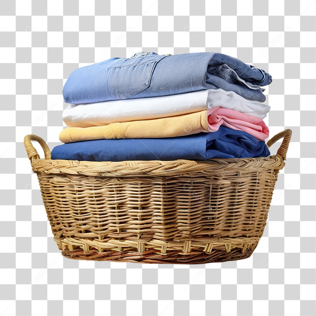 Cesta de Roupas PNG Transparente