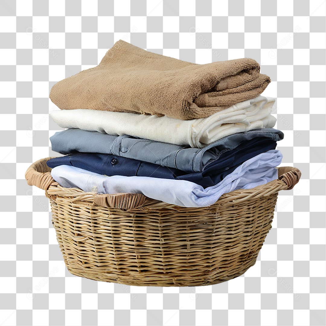 Cesta de Roupas PNG Transparente