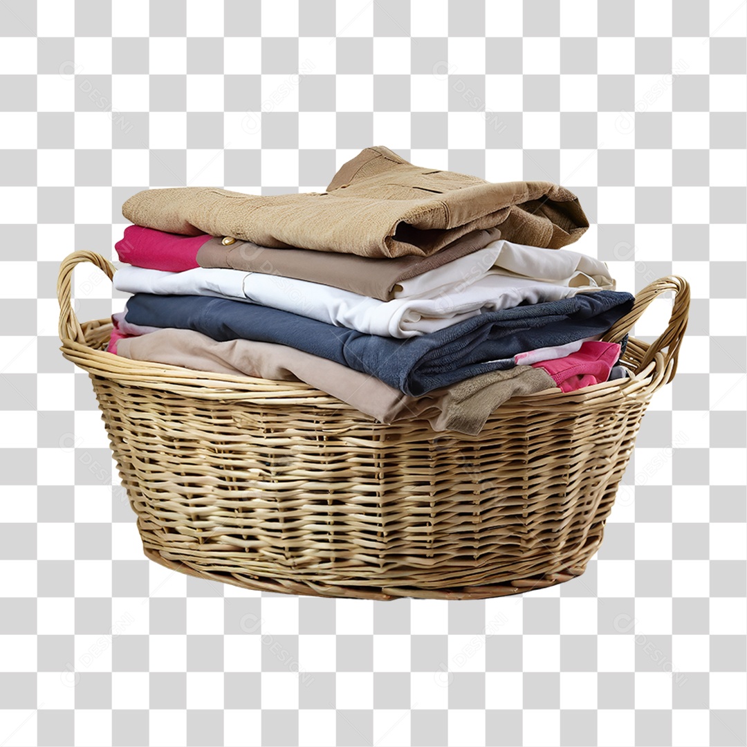 Cesta de Roupas PNG Transparente