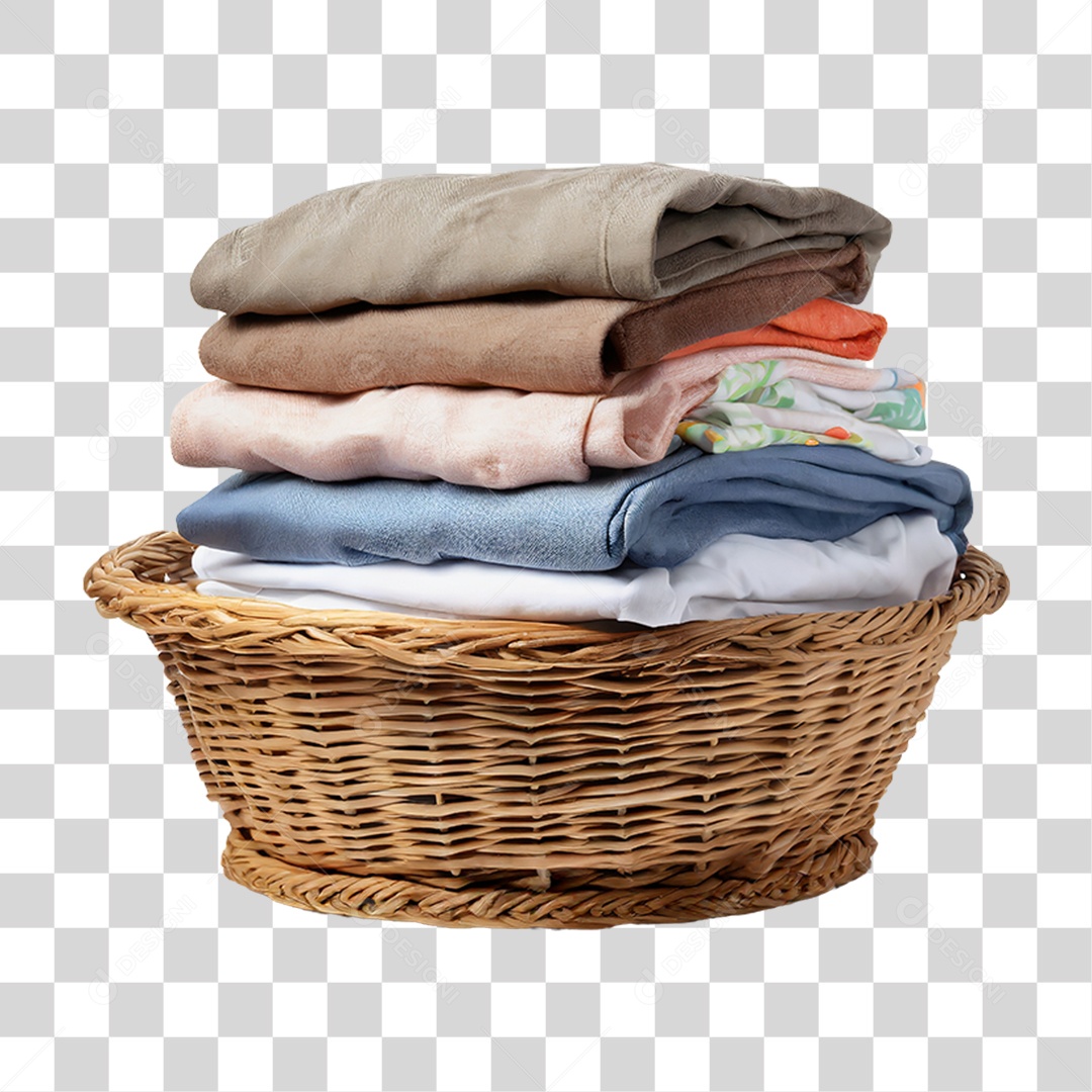 Cesta de Roupas PNG Transparente