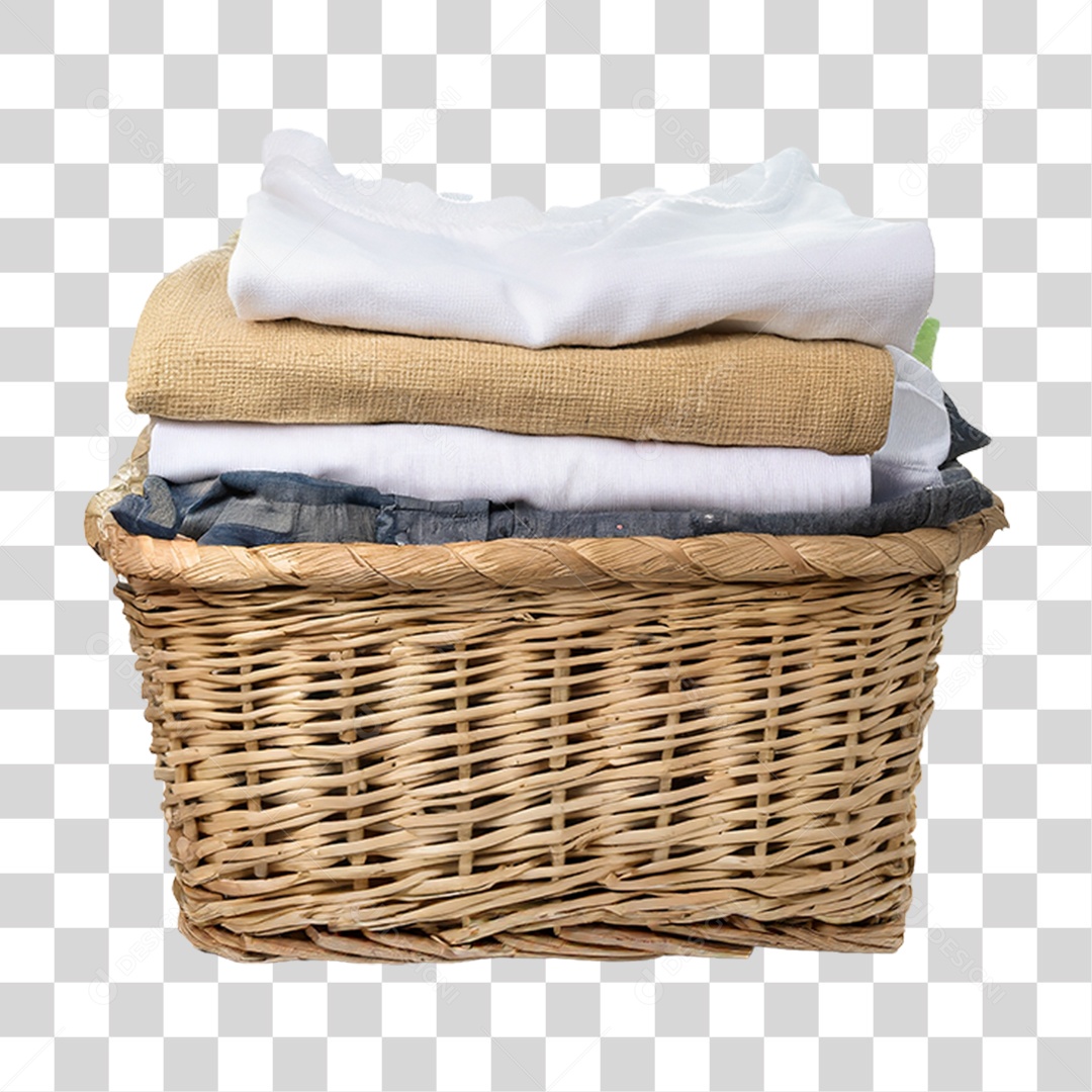 Cesta de Roupas PNG Transparente