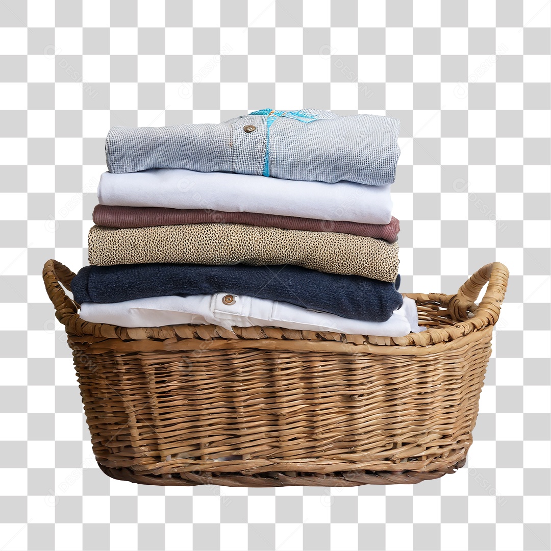 Cesta de Roupas PNG Transparente