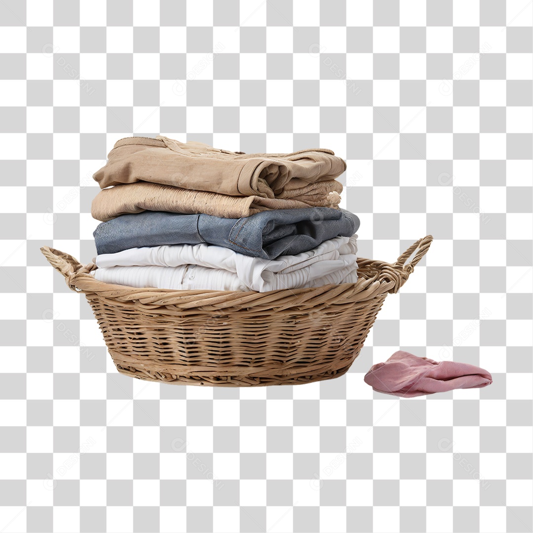 Cesta de Roupas PNG Transparente