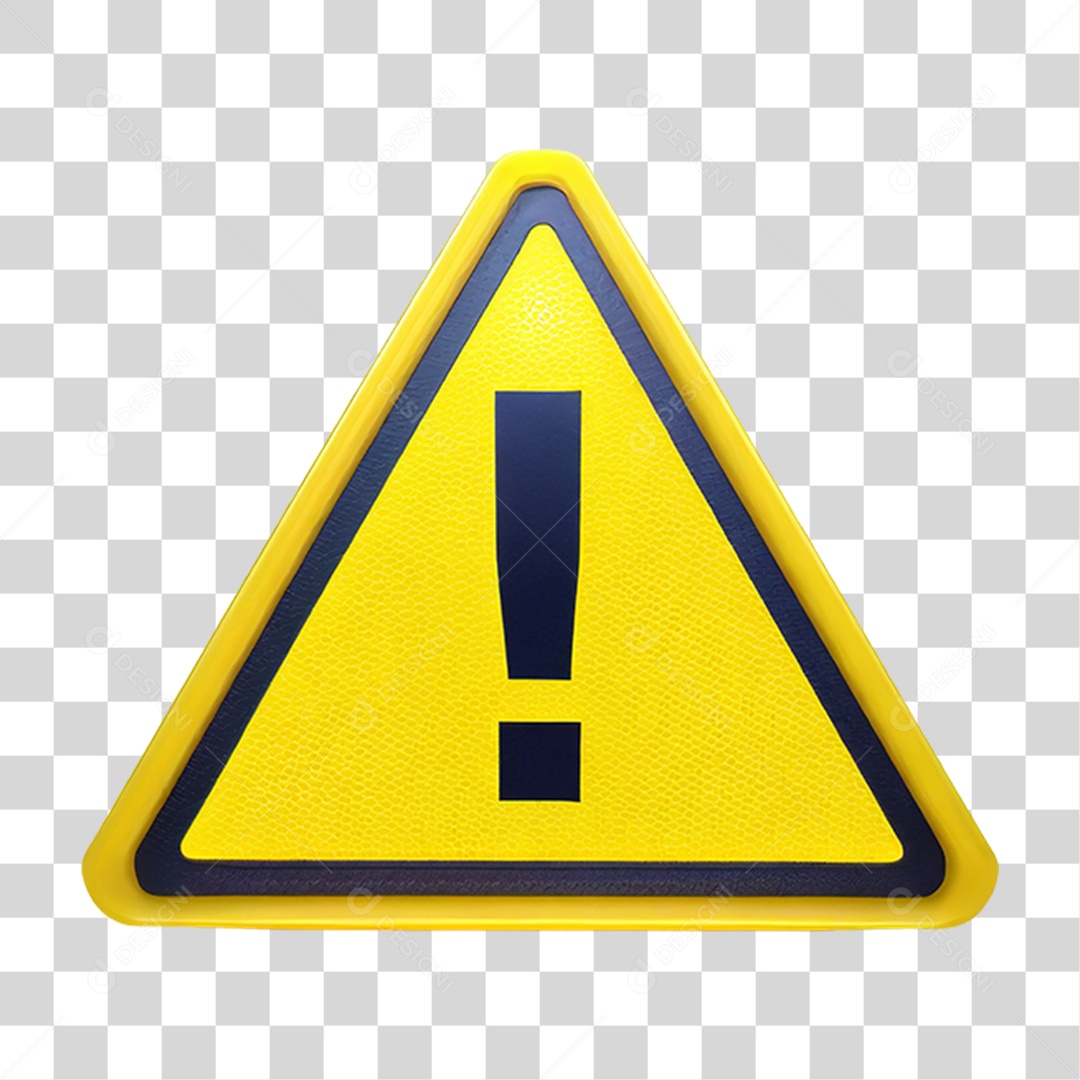 Placa de Alerta PNG Transparente