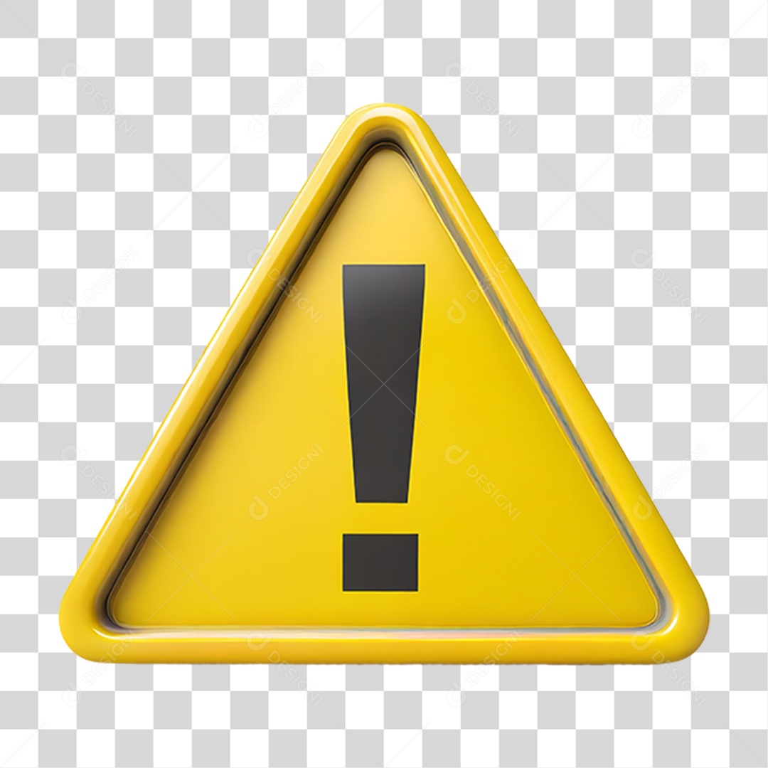 Placa de Alerta PNG Transparente