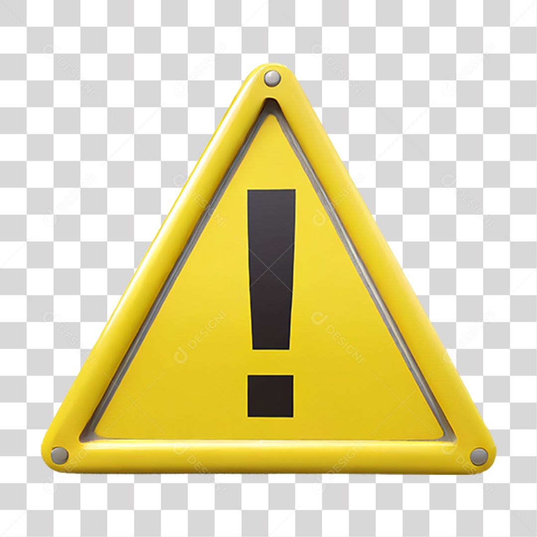 Placa de Alerta PNG Transparente