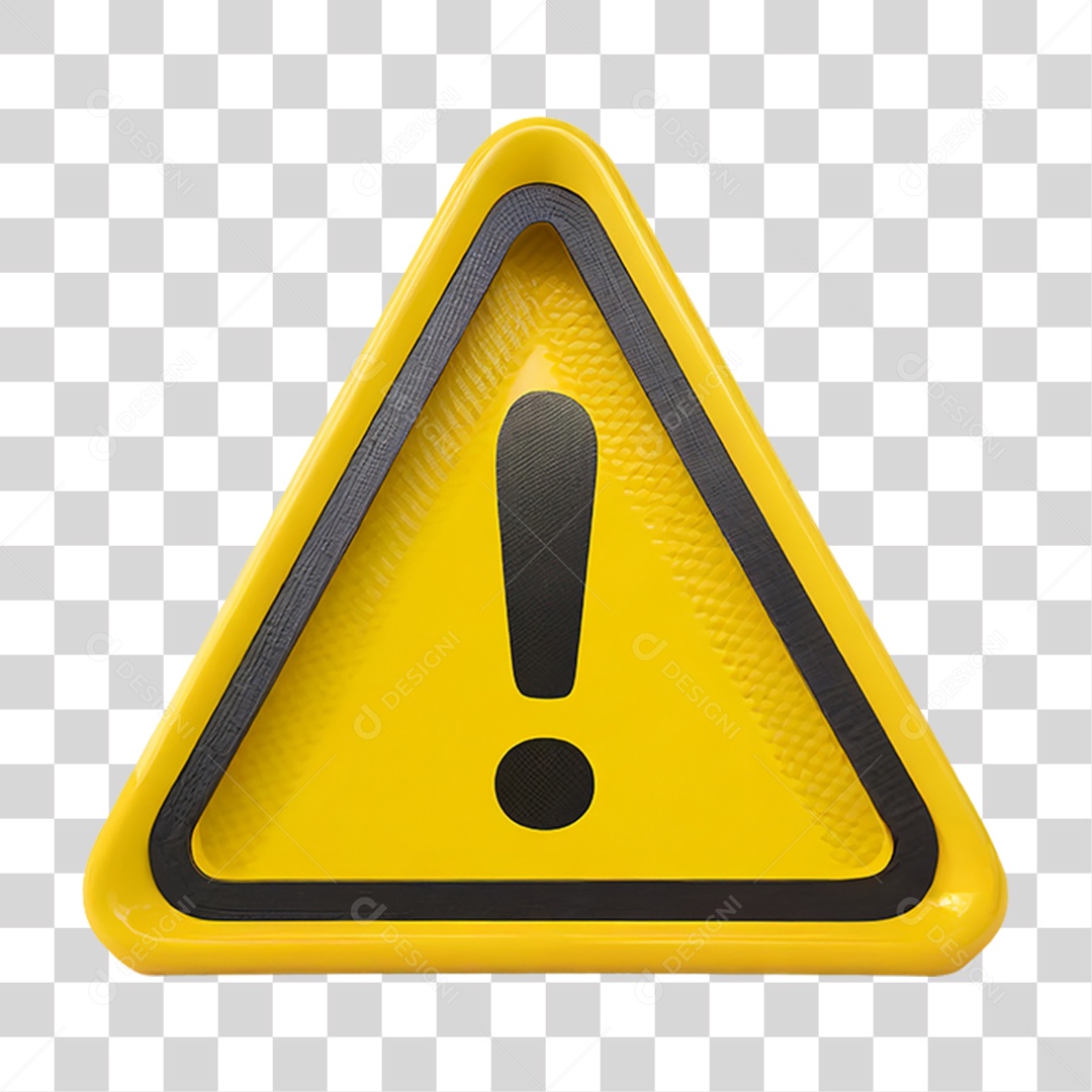 Placa de Alerta PNG Transparente