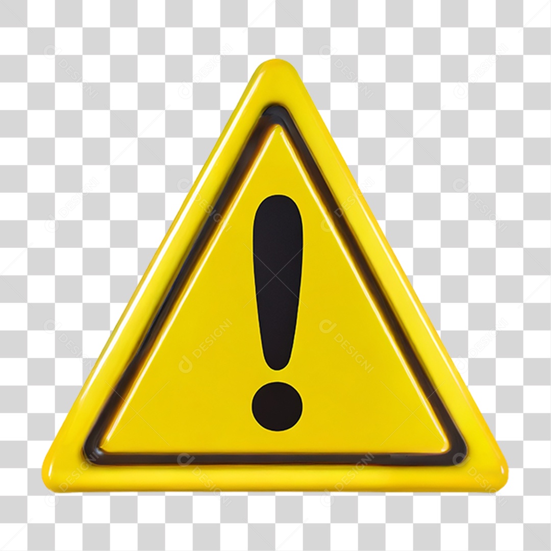 Placa de Alerta PNG Transparente