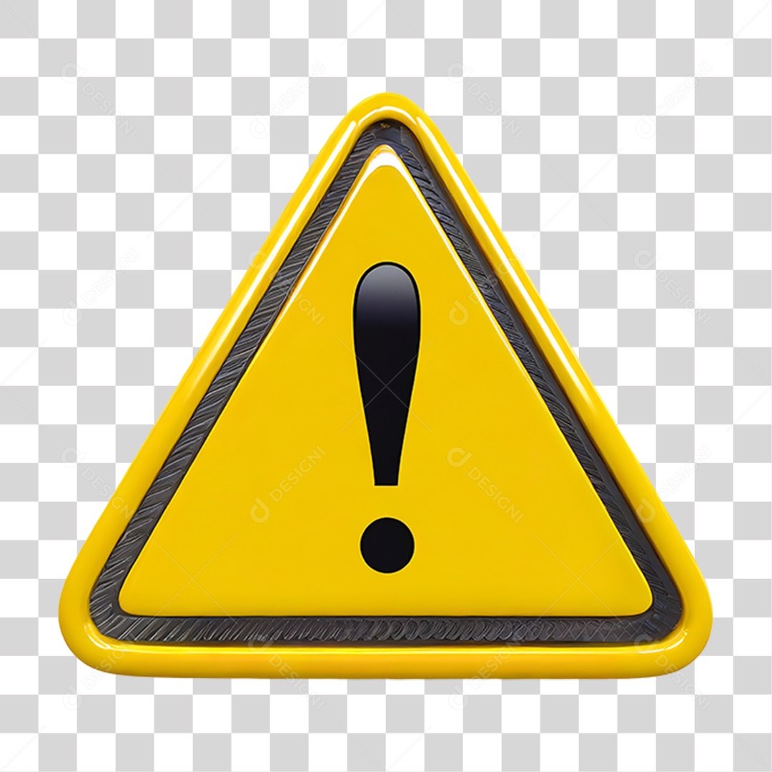 Placa de Alerta PNG Transparente