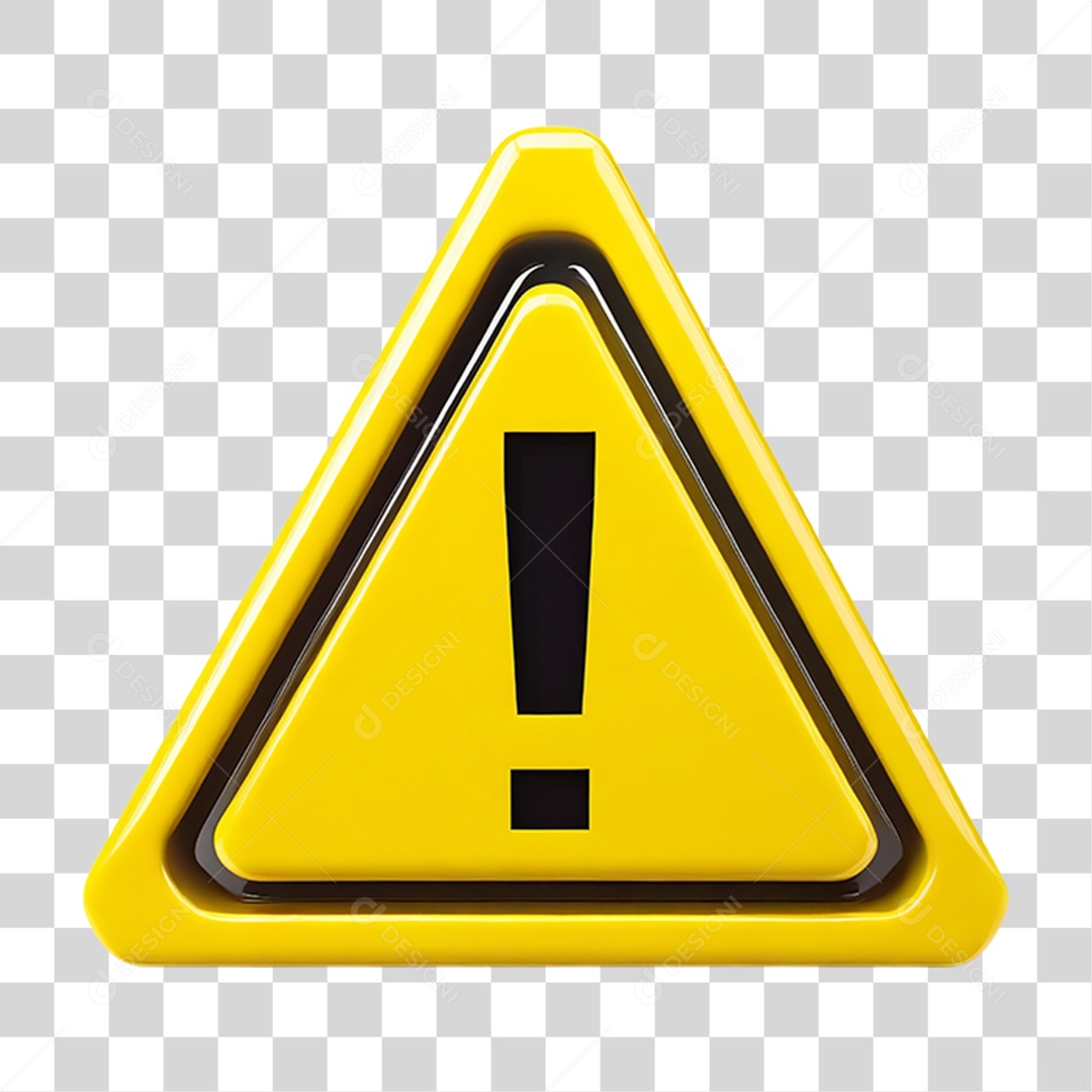 Placa de Alerta PNG Transparente