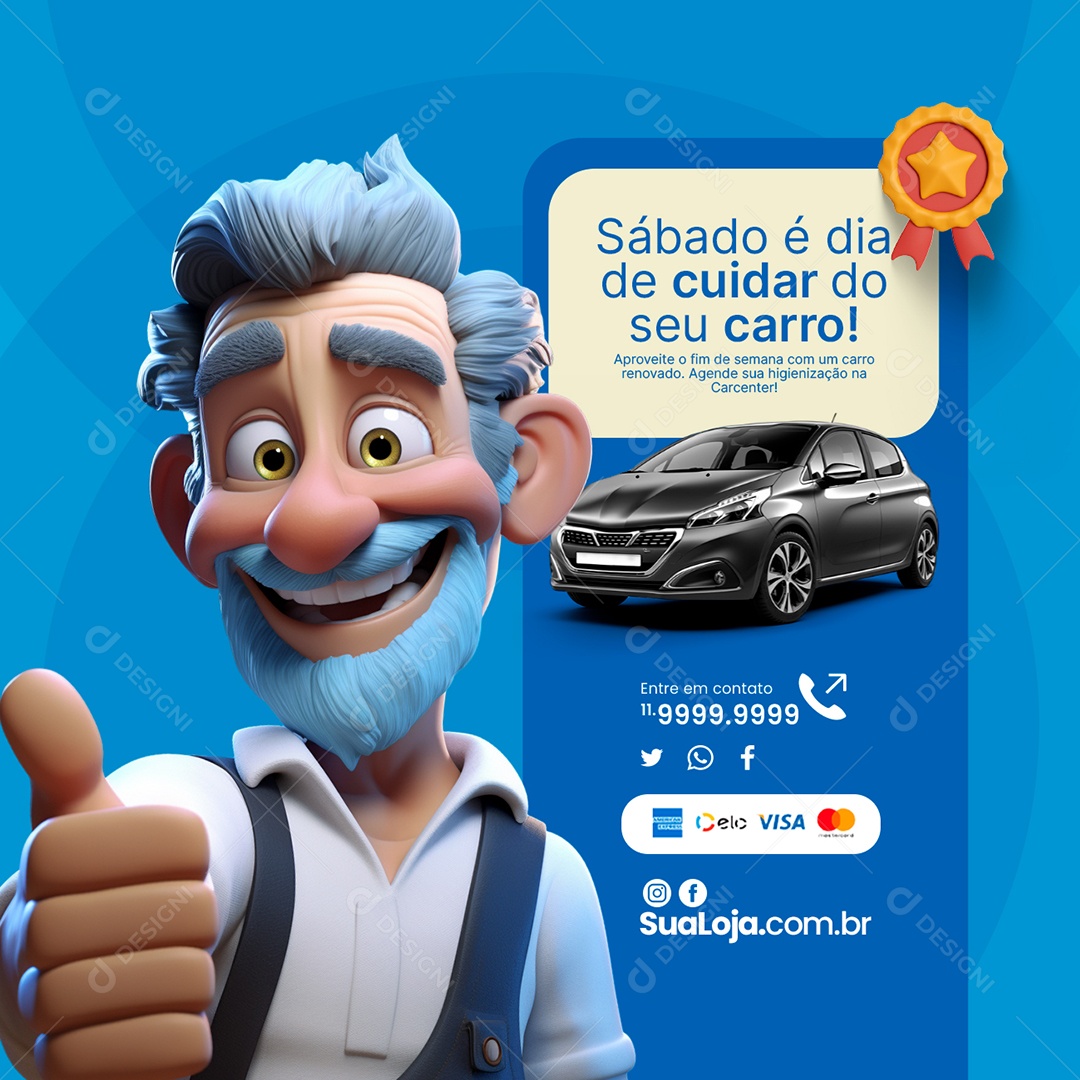 Automotive Air Conditioner Saturday is the day to take care of your Car Social Media PSD Editable