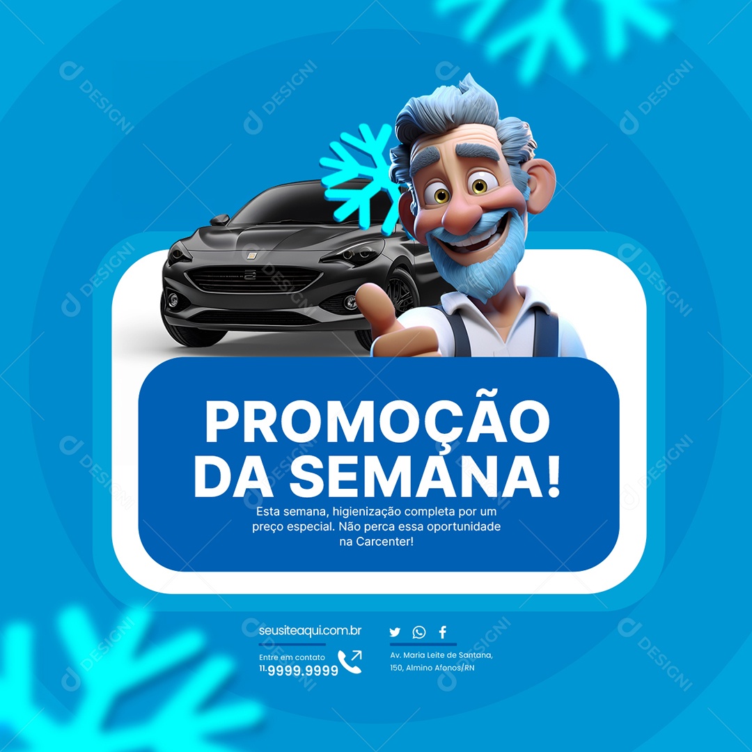 Ar Condicionado Automotivo Promoção Da Semana Social Media PSD Editável