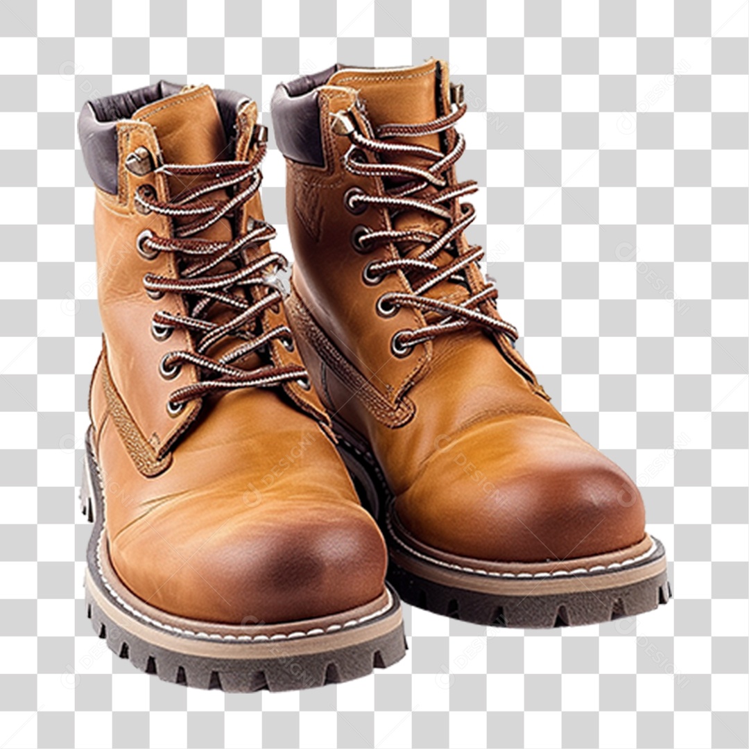 Bota de Couro Calçado PNG Transparente