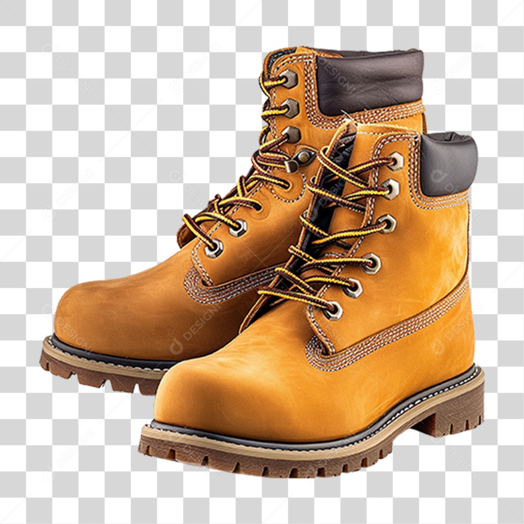 Bota de Couro Calçado PNG Transparente