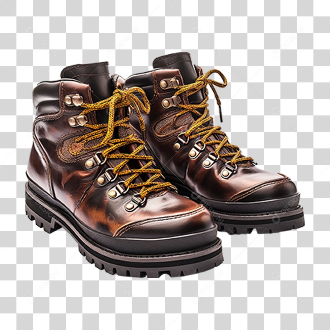 Bota de Couro Calçado PNG Transparente