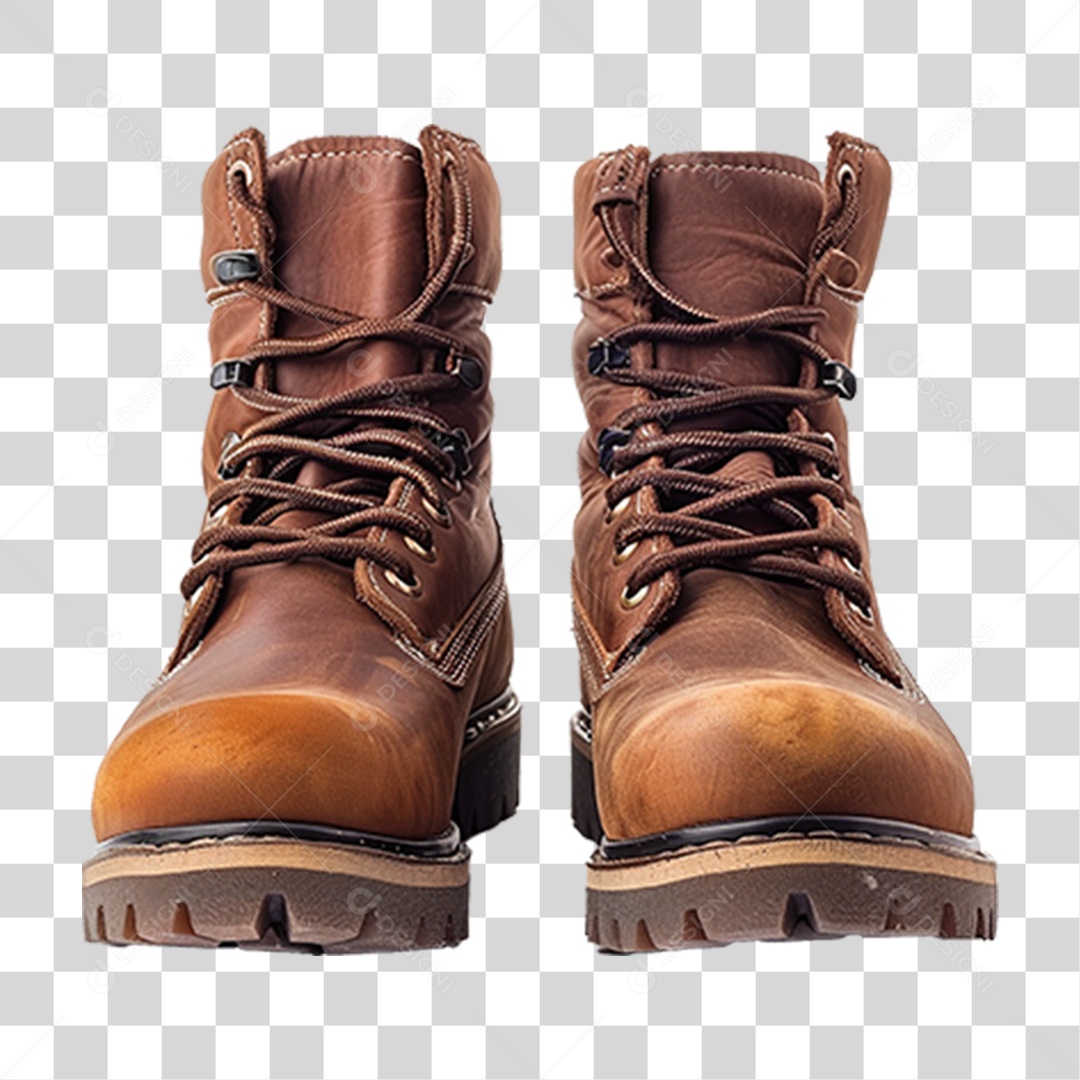 Bota de Couro Calçado PNG Transparente