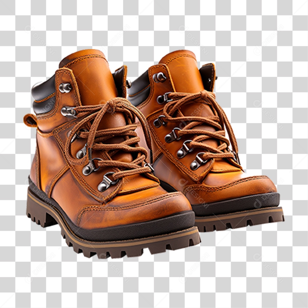 Bota de Couro Calçado PNG Transparente