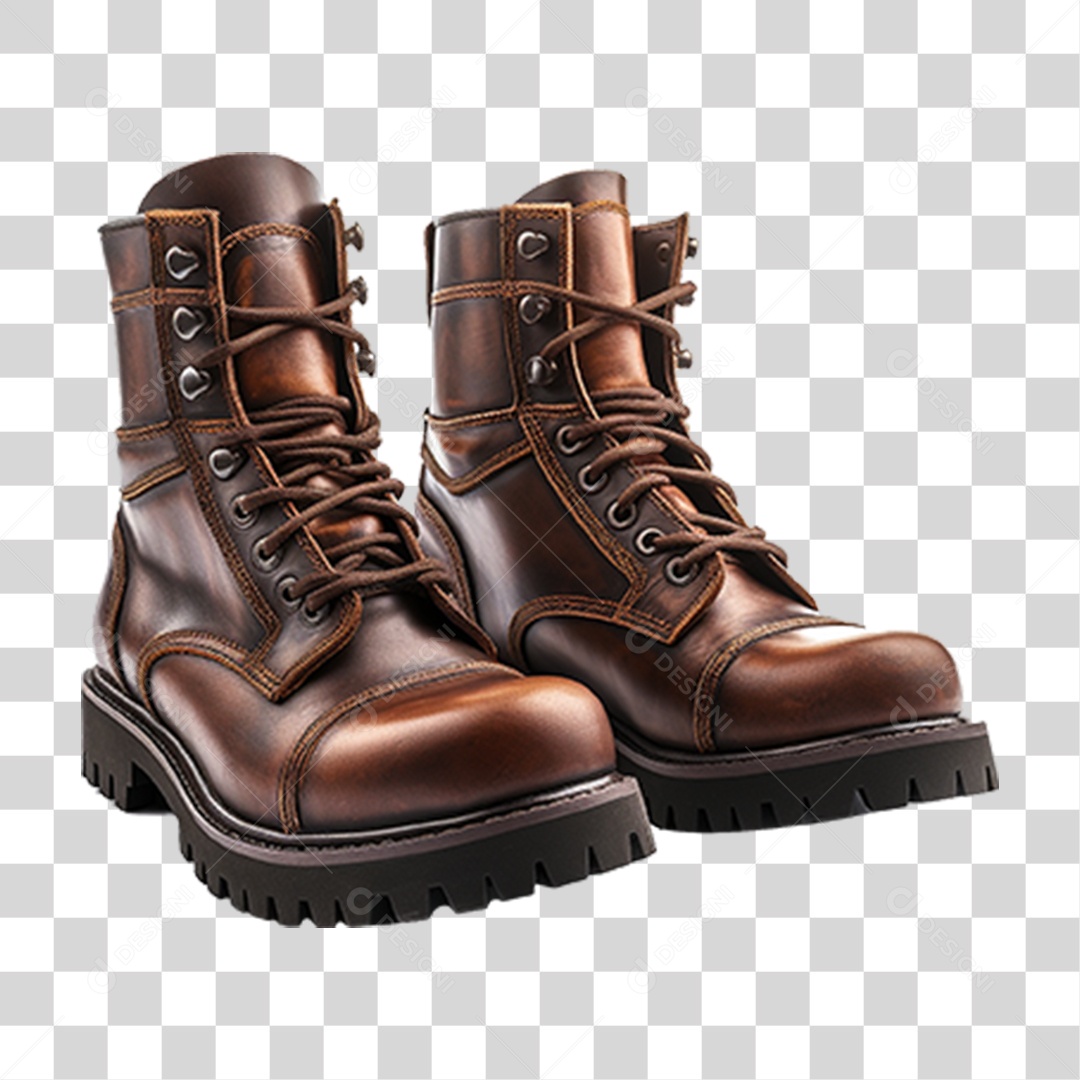 Bota de Couro Calçado PNG Transparente