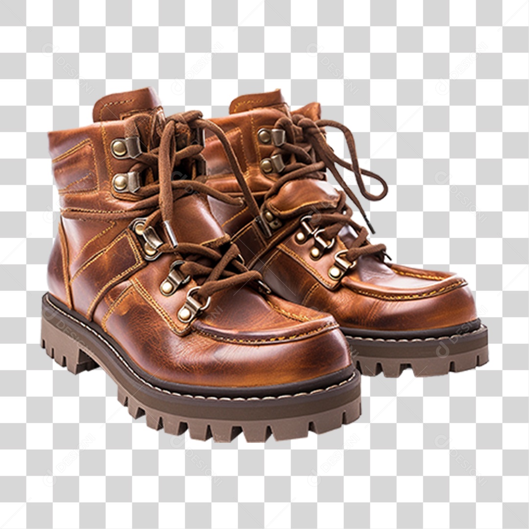 Bota de Couro Calçado PNG Transparente