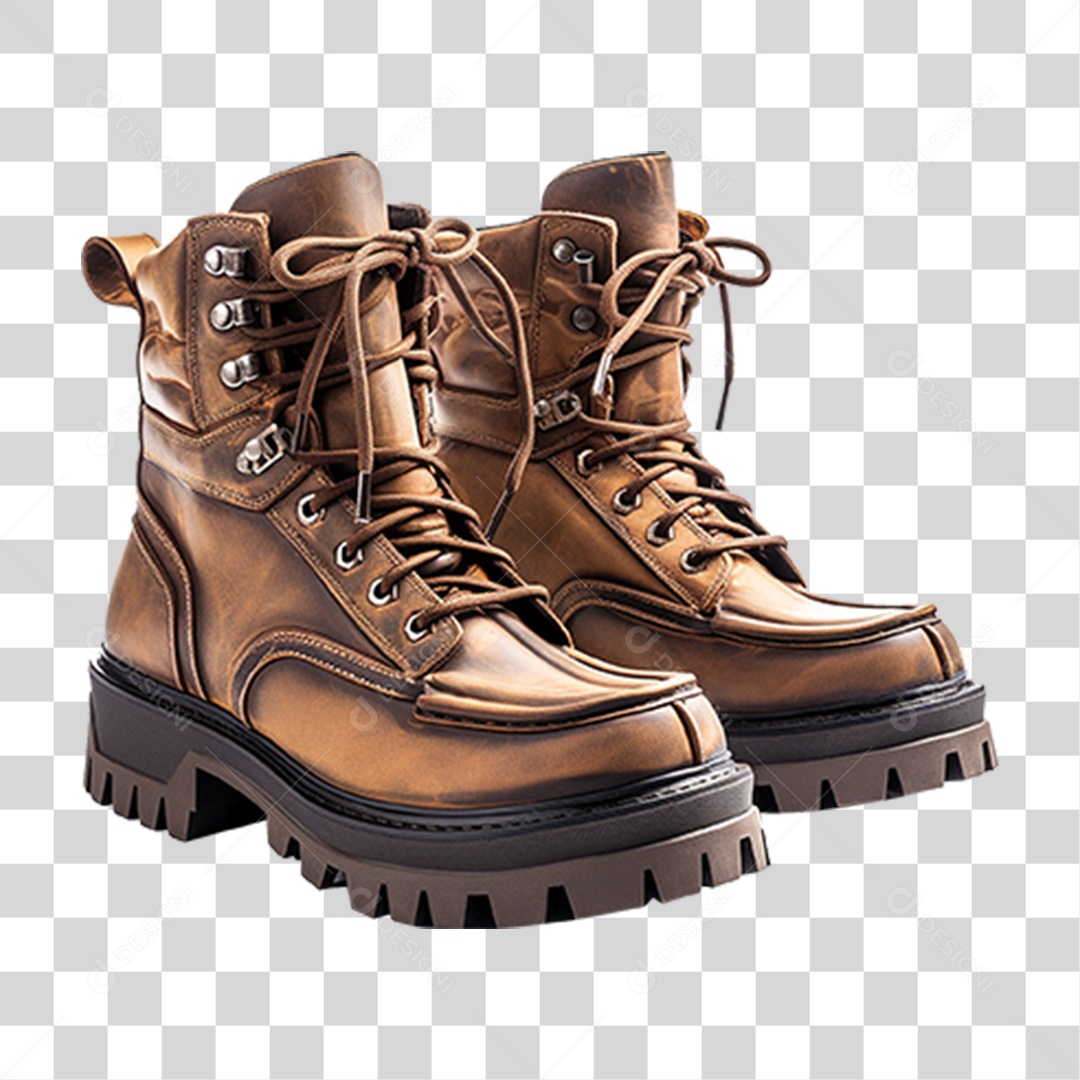 Transparent PNG Shoe Leather Boot