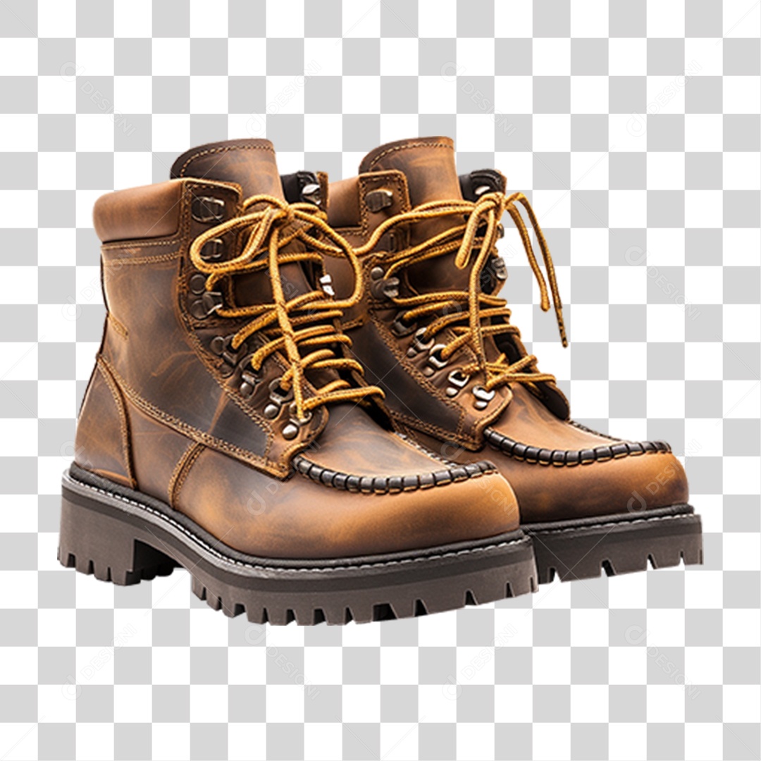 Bota de Couro Calçado PNG Transparente