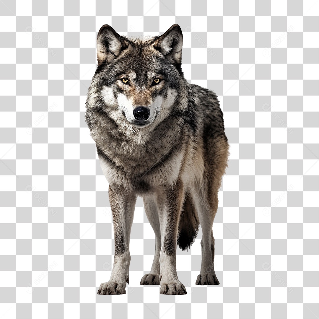 Animal Lobo Selvagem PNG Transparente
