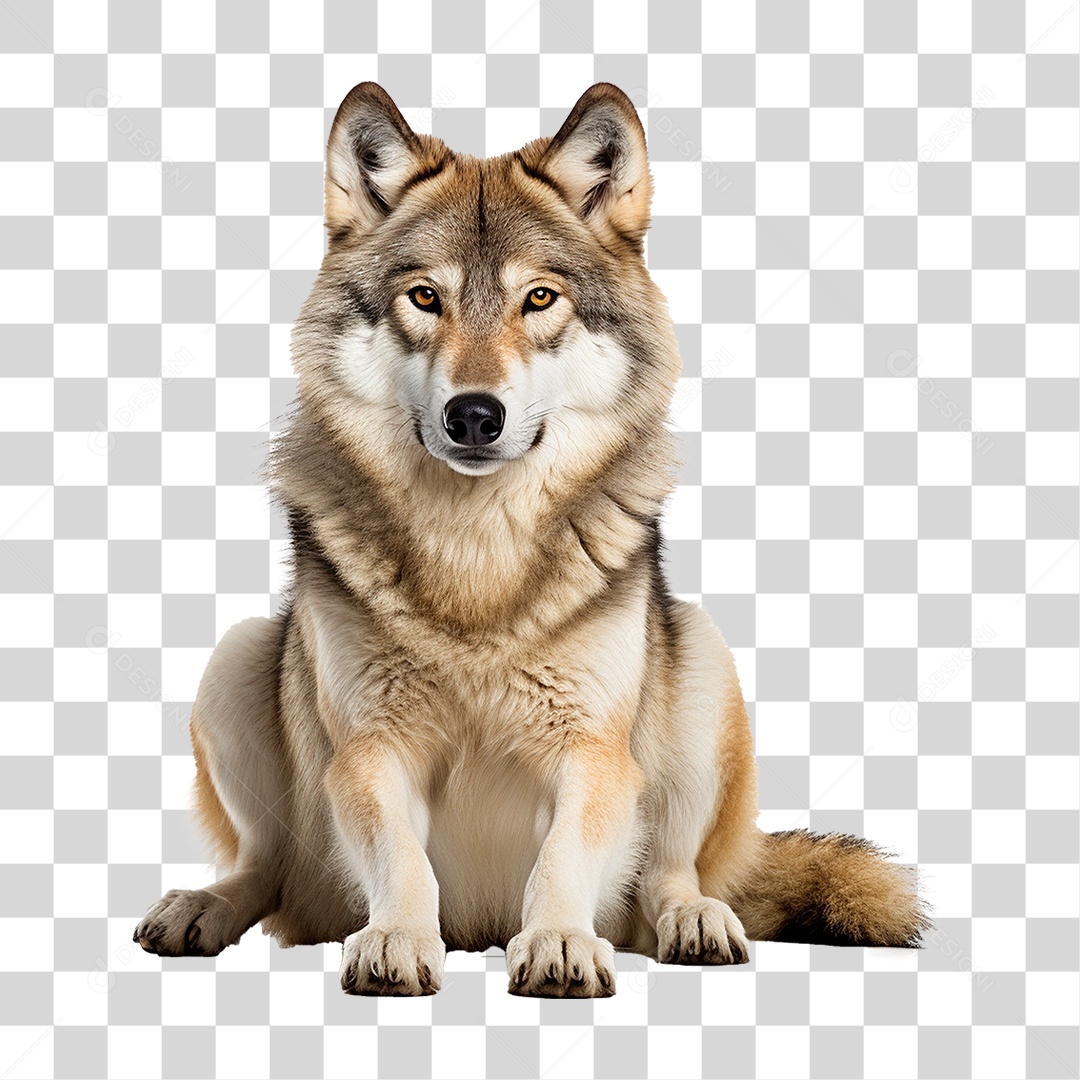 Animal Lobo Selvagem PNG Transparente