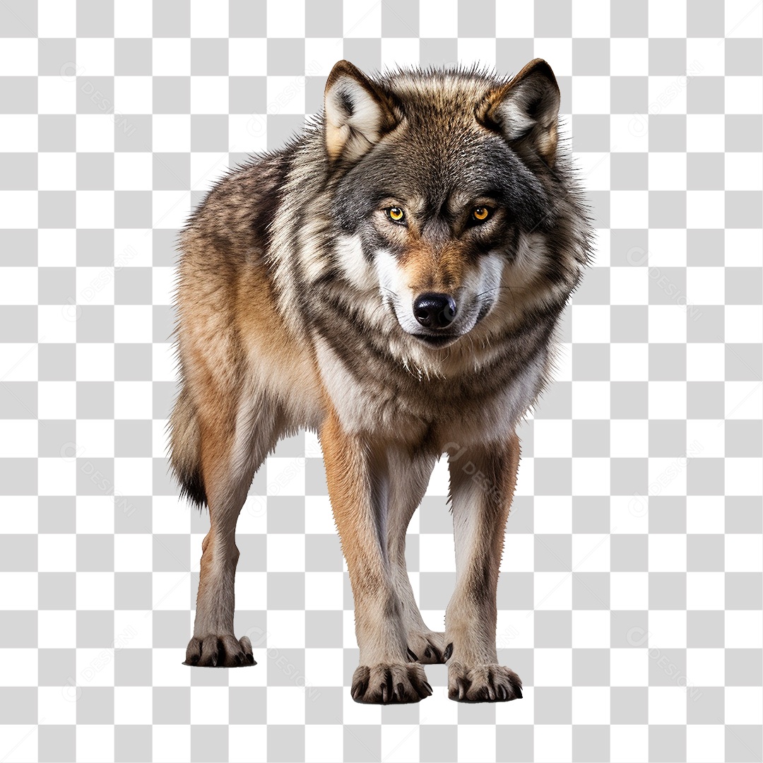 Animal Lobo Selvagem PNG Transparente
