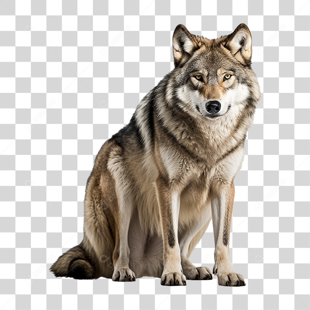Animal Lobo Selvagem PNG Transparente