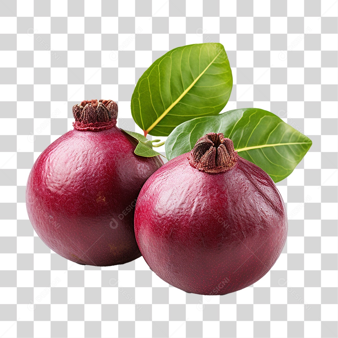 Fruta Mangostão Roxo PNG Transparente