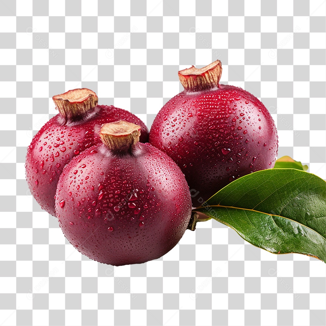 Fruta Mangostão Roxo PNG Transparente