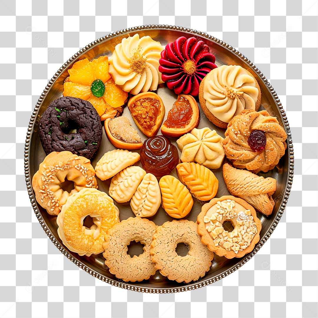 Prato de Biscoito PNG Transparente