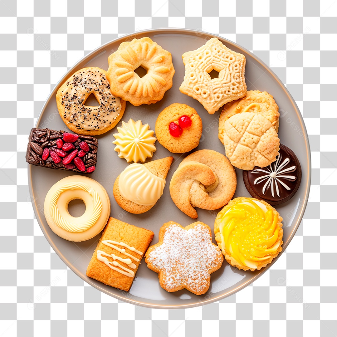 Prato de Biscoito PNG Transparente