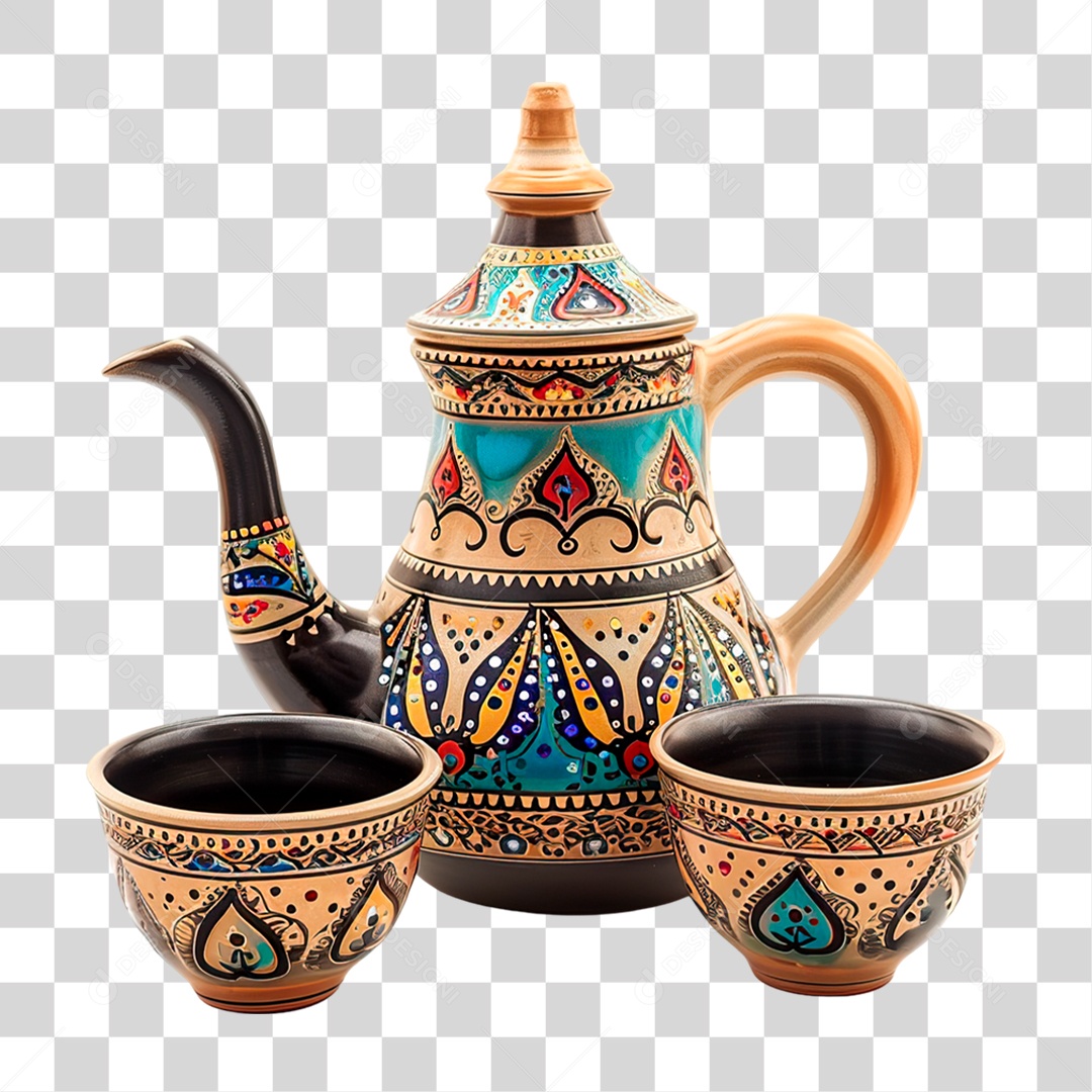 Bule Cerâmica PNG Transparente