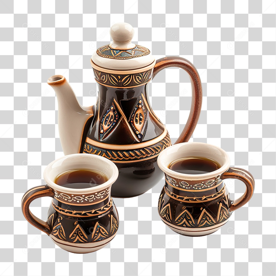 Bule Cerâmica PNG Transparente