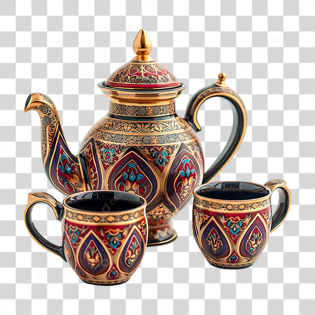 Bule Cerâmica PNG Transparente